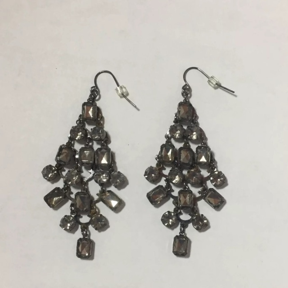 EUC Smokey Chandelier Earrings